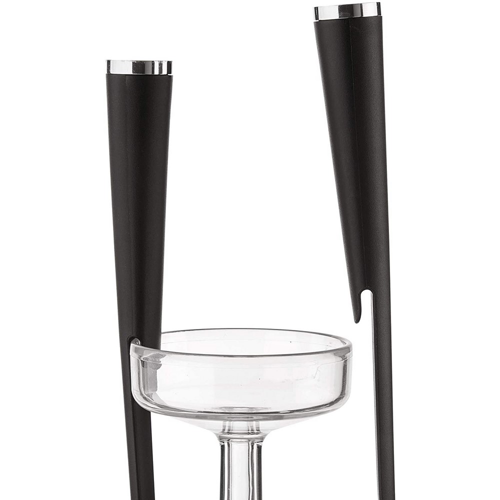 Acquista online Guzzini Cooking Set Non-Stick Ladles with Base, 19 x h35 cm, Black and Chrome Guzzini